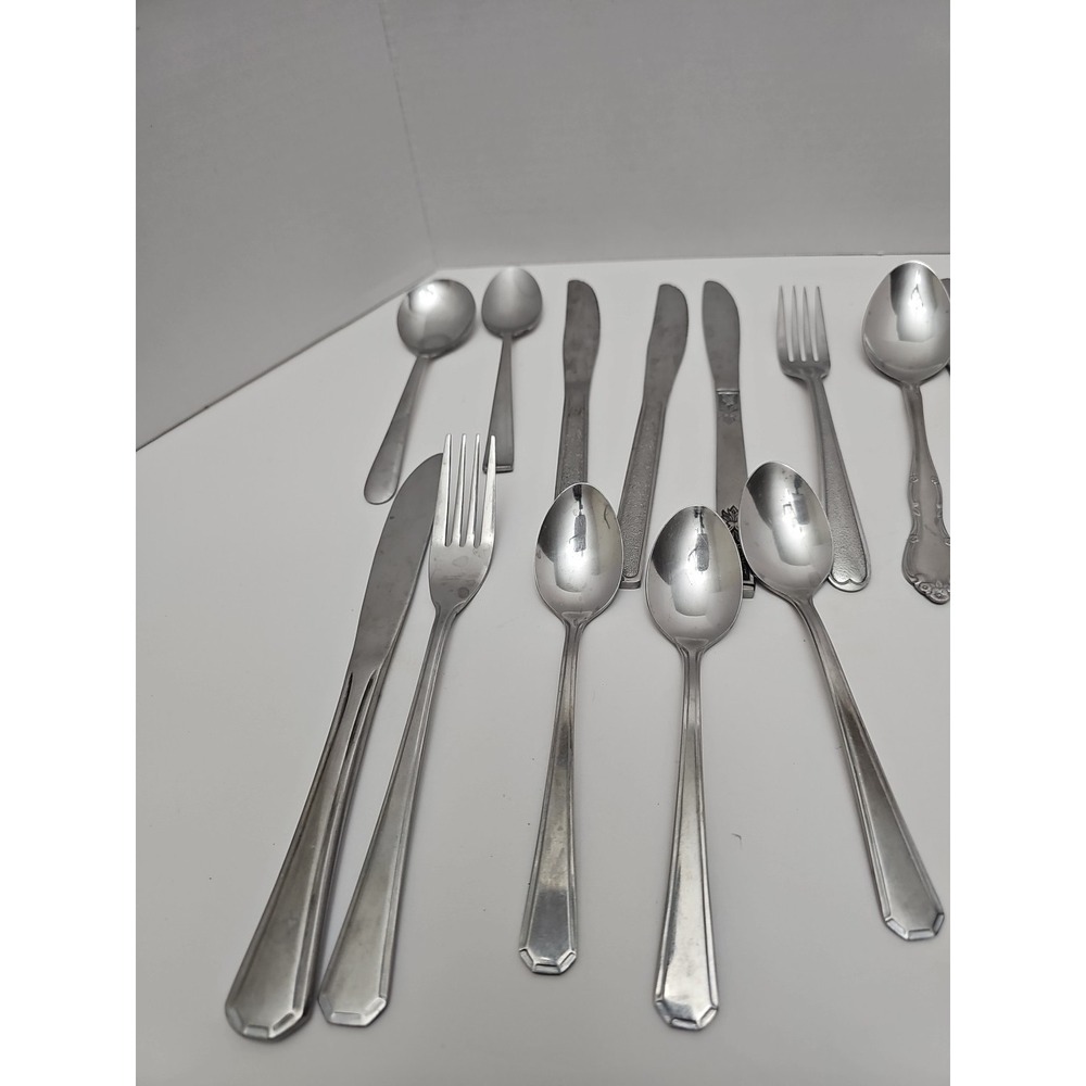 20pc Stainless Steel Silverware Flatware Lot Assorted Pieces‎ Mixed Patterns
